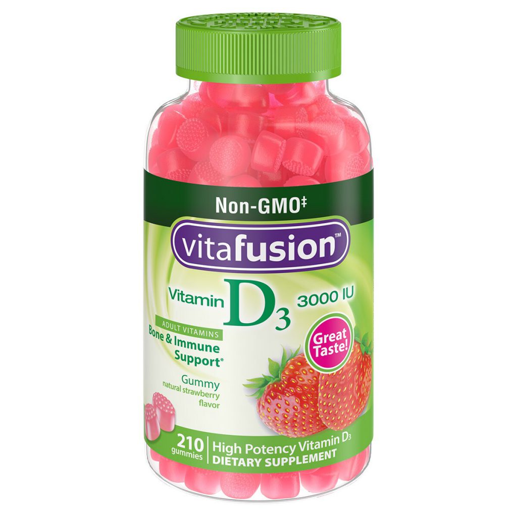 vitafusion 成人维生素D果味软糖，3000 IU(75微克)，210粒